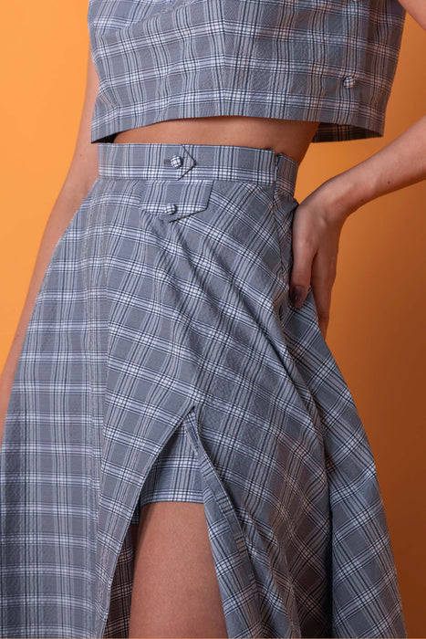 Blue Plaid Skorts