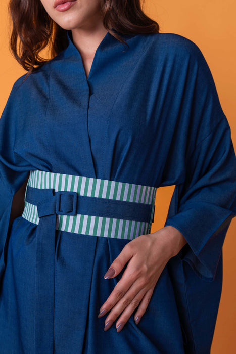 Obi Denim/Green Belt