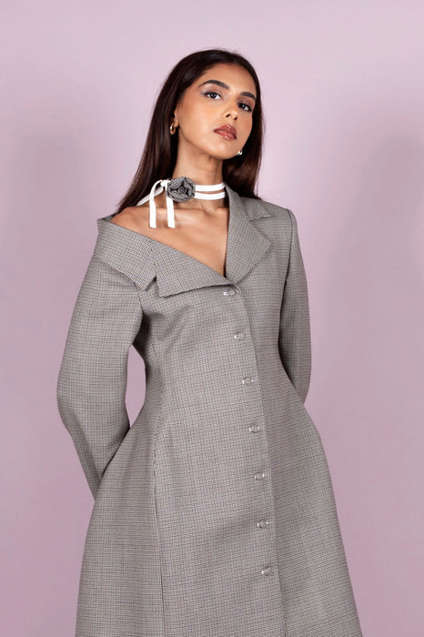 Hourglass Houndstooth Dress