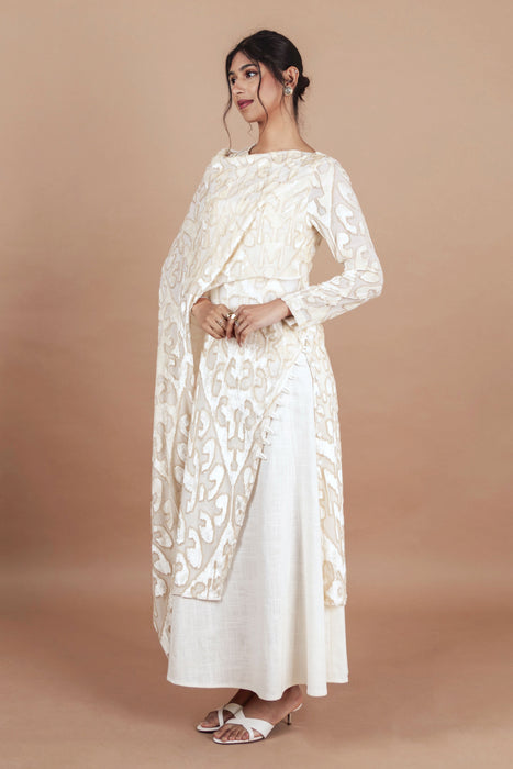 White Linen Skirt