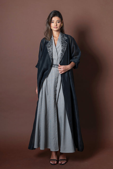 Houndstooth Skirt & Chained Belt