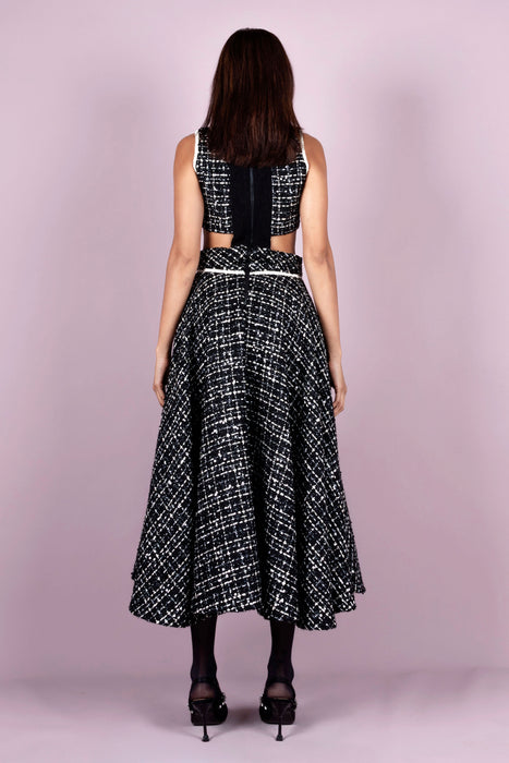 Tweed Cutout Dress